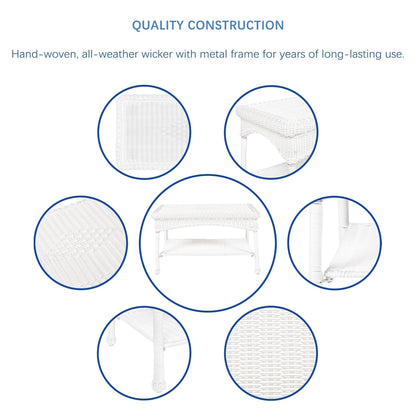 Wicker Patio 4-piece Conversation Set