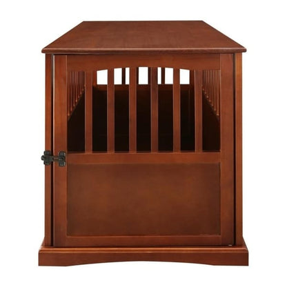 Wooden Pet Crate End Table with Lockable Door