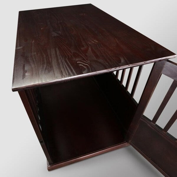 Wooden Pet Crate End Table with Lockable Door