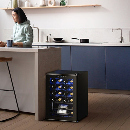 17 Inch Wine/Beverage Refrigerator, 20 Bottles, Freestanding, Digital Temperature Control