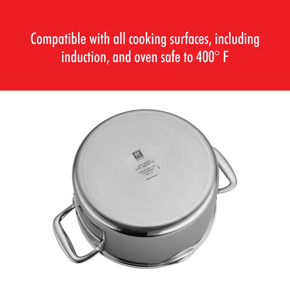 ZWILLING Clad CFX 6-qt Stainless Steel Ceramic Nonstick Dutch Oven