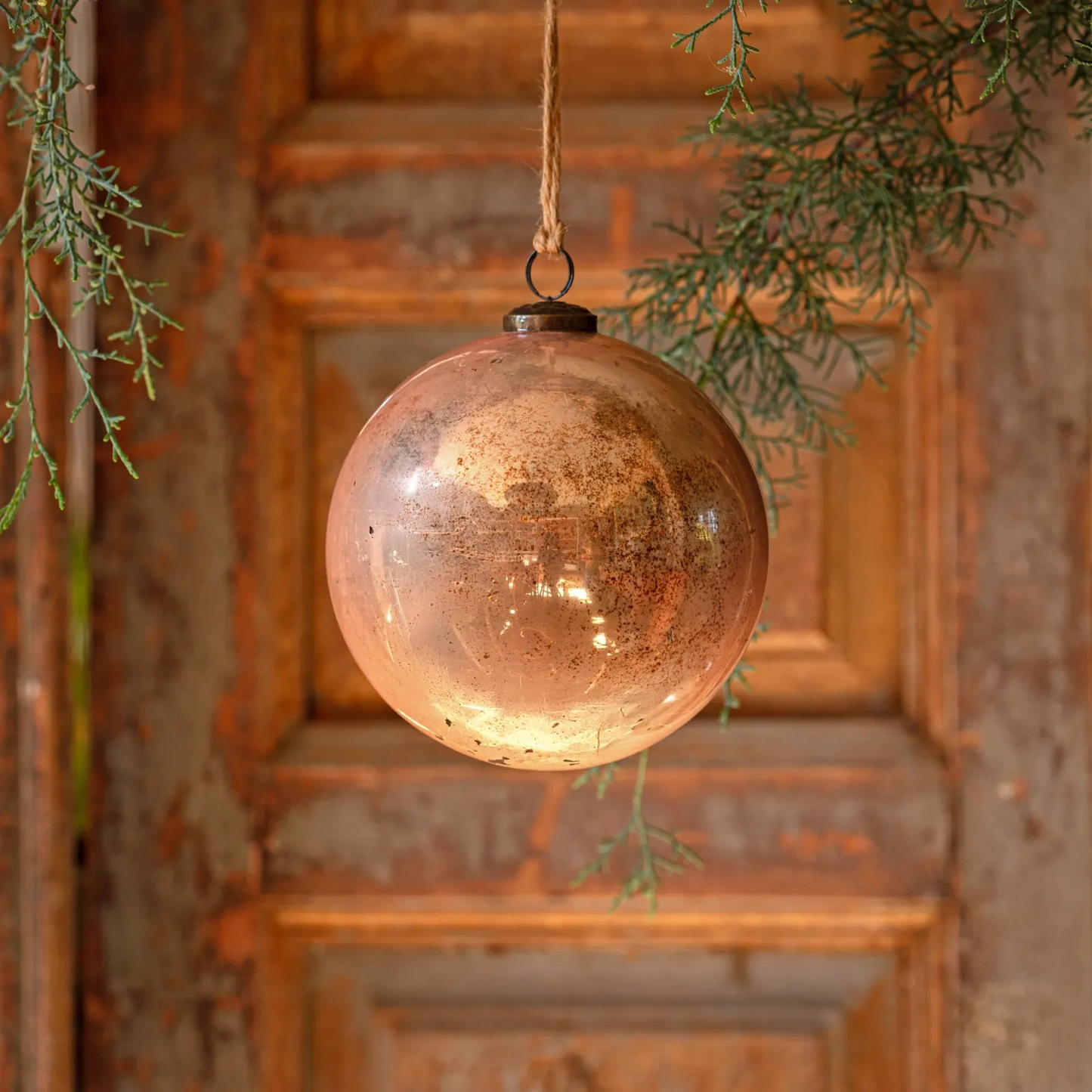 Blush Antique Finished Glass Ornament