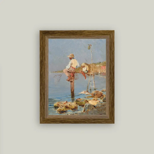 Framed Fisherman - glass