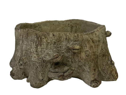 Faux Bois Cement Planter