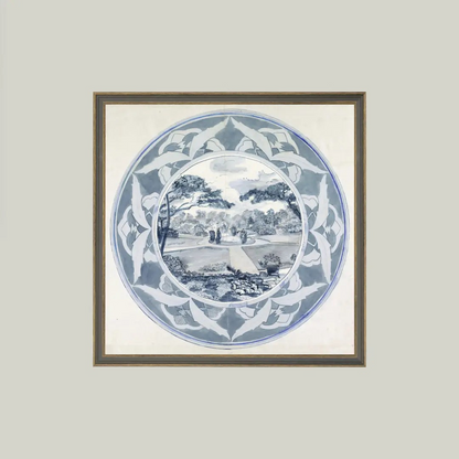 Garden View Design Framed Print - glass