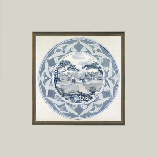 Garden View Design Framed Print - glass