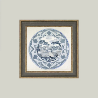 Garden View Design Framed Print - glass