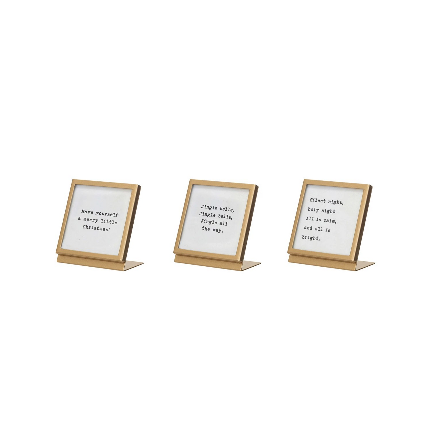 3 Square Holiday Easel Frame - metal