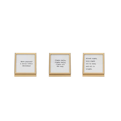 3 Square Holiday Easel Frame - metal