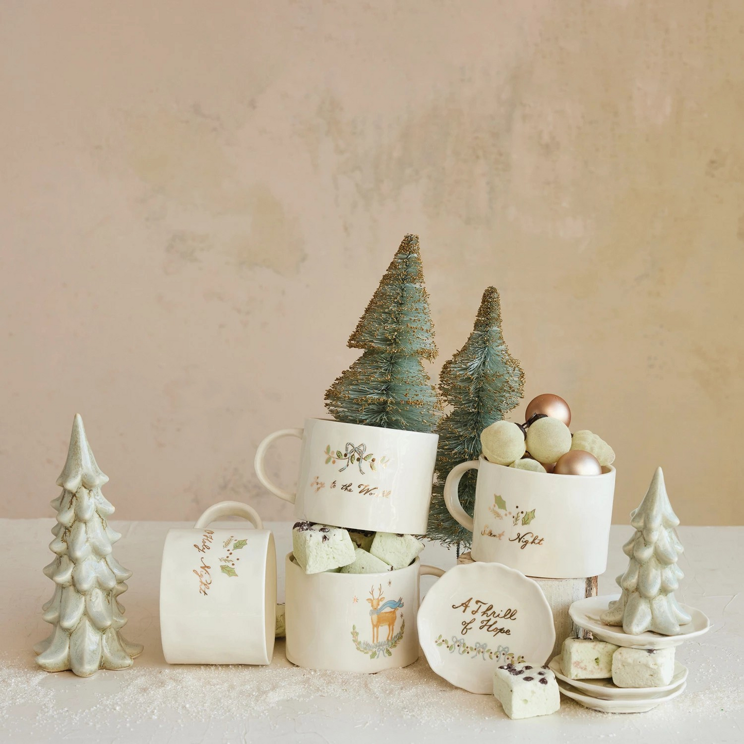 Pastel Christmas Mug - stoneware