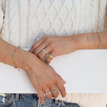 Adina Reyter Diamond Cluster Chain Bracelet