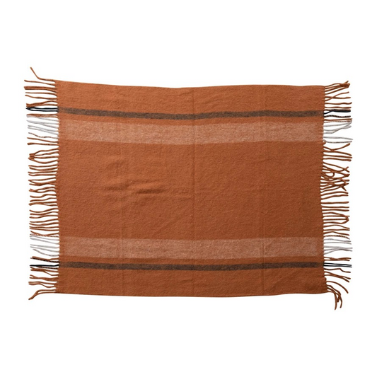 Rust Wool Throw