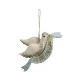 Felt Dove Ornament - wool