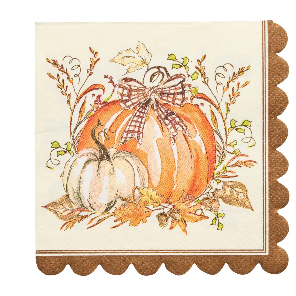 Scalloped Fall Napkins