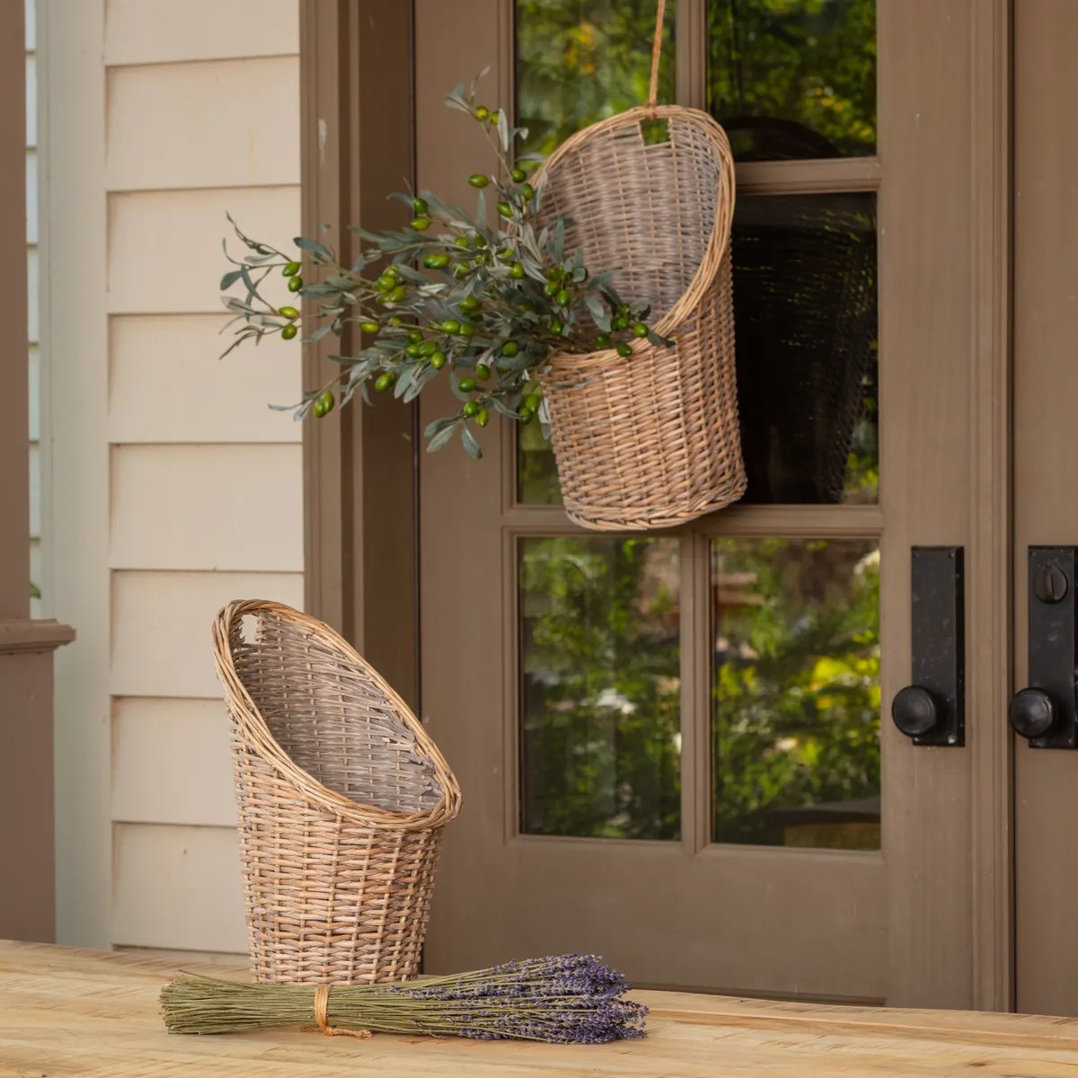 Hanging Wall Basket - rattan