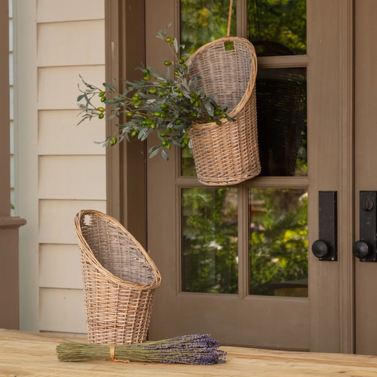 Hanging Wall Basket - rattan
